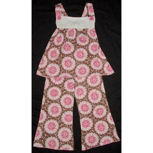 $65 NWT Tralala MARGUERITE PINK 5 6 Swing Set Outfit Palazzo Pants Dress Jersey